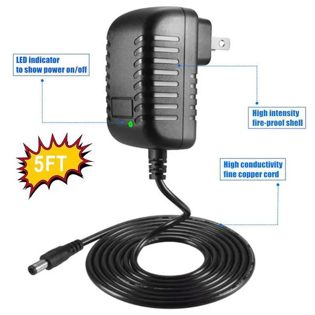 Alt view image 5 of 5 - 12V 3A 2A Power Supply AC Adapter with 11 Interchangeable DC Plugs DC12Volts Power Cord Charger Compatible with LED Lights Sceptre Monitor Yamaha Keyboards Cameras Monitors