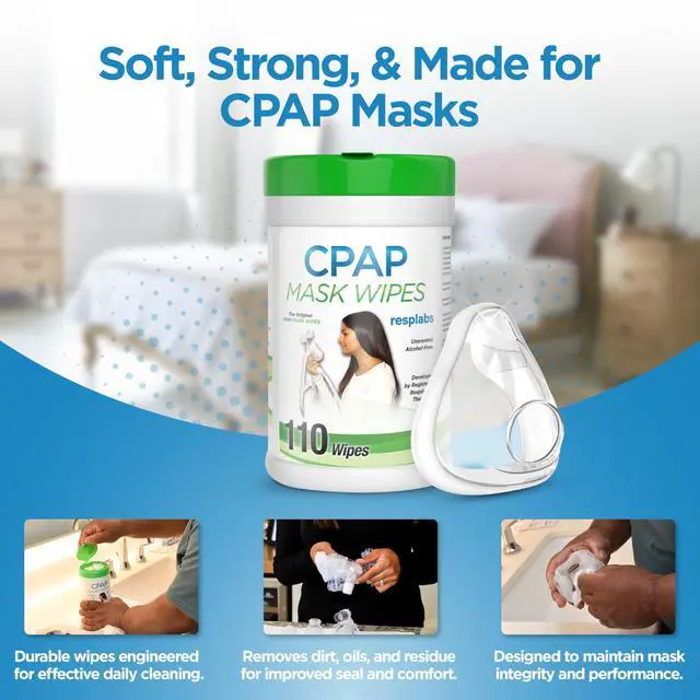 Alt view image 3 of 5 - resplabs CPAP Mask Wipes Unscented Cleaner for Full Face, Nasal Masks & Supplies 110 Wipes