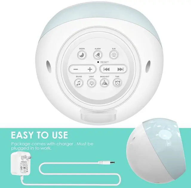 Alt view image 6 of 7 - Time to Wake Alarm Clock for Kids, Children's Sleep Trainer, Kids Wake Up Light, Sleep Sound Machine, Ideal Gift for Toddlers