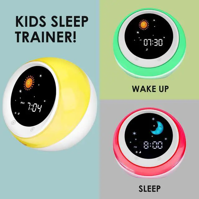 Alt view image 2 of 7 - Time to Wake Alarm Clock for Kids, Children's Sleep Trainer, Kids Wake Up Light, Sleep Sound Machine, Ideal Gift for Toddlers