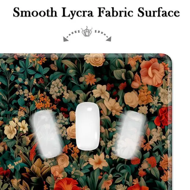 Alt view image 2 of 6 - Retro Floral Gaming Mouse Pad Large Desk Mat Extended Keyboard Mouse Pad Anime Mousepad with Non-Slip Base and Stitched Edge Mouse Mat Desk Pad 31.5 x 11.8 Mouse Pads for Desk Home Office Gaming