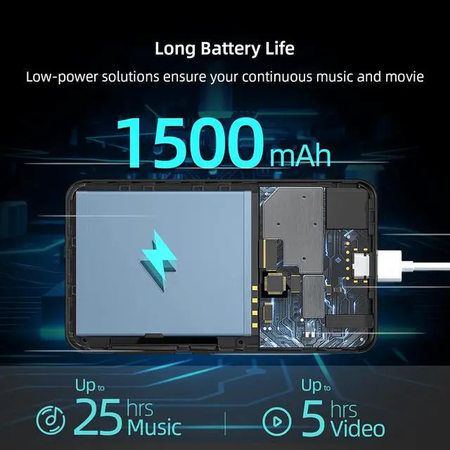Alt view image 6 of 7 - 16GB MP3 Player with Bluetooth and WiFi, MP3 Player for Kids with Spotify, Spotify Kids, Pandora, Audible, 4.0" Touch Screen Music Player with Parental Controls, Up to 1TB (Grey)