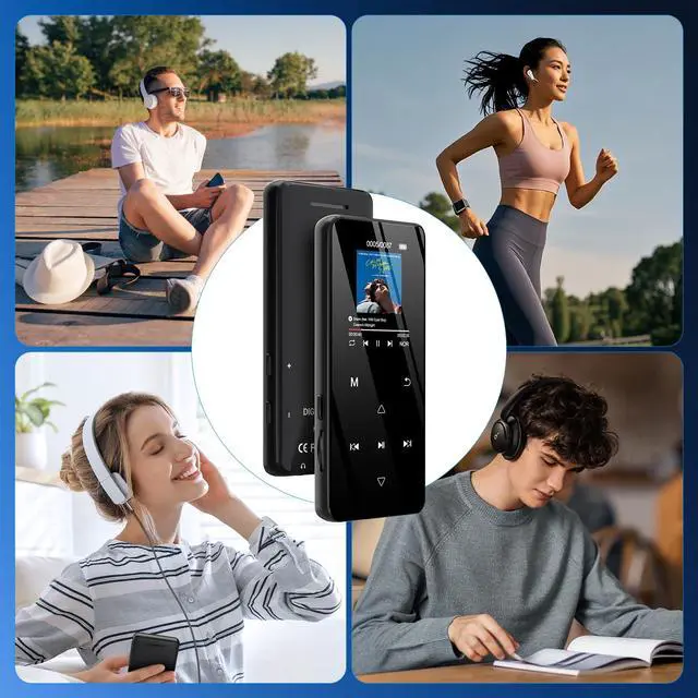 Alt view image 5 of 7 - MP3 Player with Bluetooth 5.3, 32GB Portable Music Player with Speaker, HiFi Lossless Audio, Expandable to 128GB, Lightweight for Running, Gym, Travel, Kids & Students