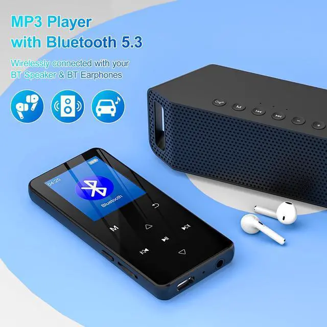 Alt view image 2 of 7 - MP3 Player with Bluetooth 5.3, 32GB Portable Music Player with Speaker, HiFi Lossless Audio, Expandable to 128GB, Lightweight for Running, Gym, Travel, Kids & Students