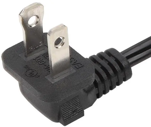 Alt view image 2 of 3 - 1FT(0.3M) Polarized US 2-Prong Male-Female Extension Power Cable,US AC 2-Prong Male/Female Power cable10A/125V,Nema 1-15P to 1-15R Cable Polarized