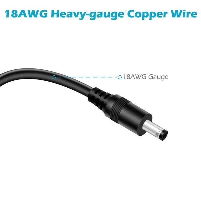 Alt view image 2 of 5 - 18AWG 3FT DC Power Extension Cable, 5.5mm x 2.1mm Male to Female Barrel Plug Jack Power Supply Adapter 5.5x2.1mm Extension Cord for CCTV Surveillance Security Camera LED Strip