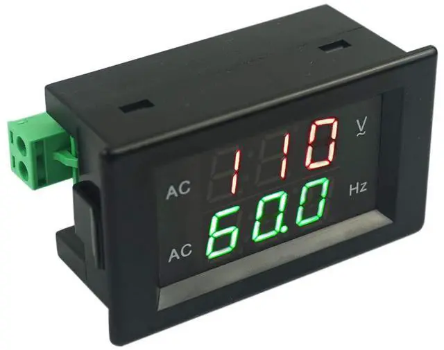 Main image of Digital AC Voltage Frequency Meter, AC 80-500V Voltmeter 45-65Hz Frequency Counter, LED Display Voltage Gauge, Mini Volt Hz Monitor Tester, High Voltage Panel Indicator -for Generator, RV