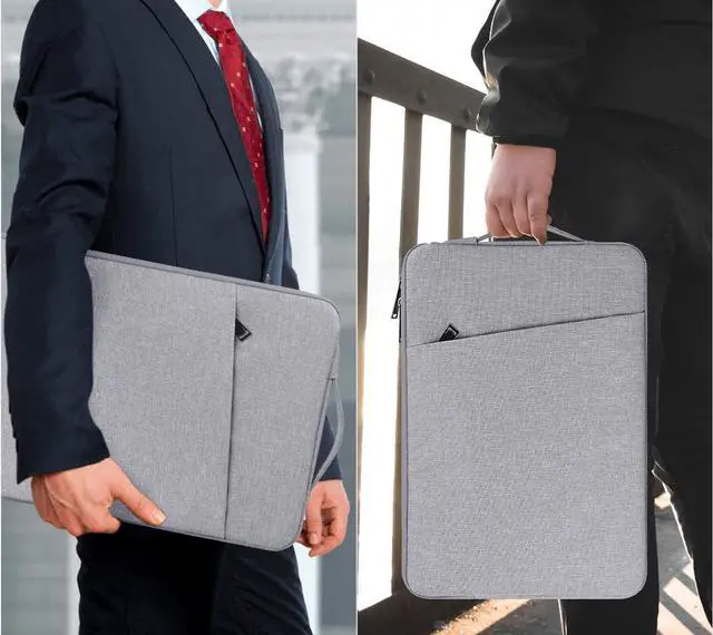 Alt view image 7 of 7 - 17.3 Inch Laptop Case Bag for HP 17.3 / Envy 17 17t/ Pavilion 17, Acer Nitro 5, Lenovo IdeaPad 3 17, ASUS VivoBook Pro 17 Carrying Protective Case(Light Grey)