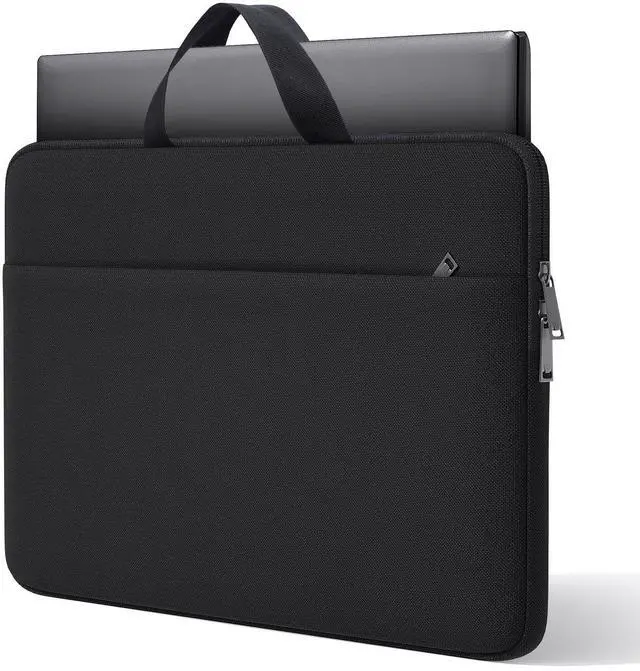 Main image of 17 17.3 inch Laptop Sleeve Case for 2026 2025 HP 17 inch Touchscreen Computer, HP Envy/Pavilion, Shockproof-Padded Travel Carrying Laptop Bag with Accessory Pockets, Black