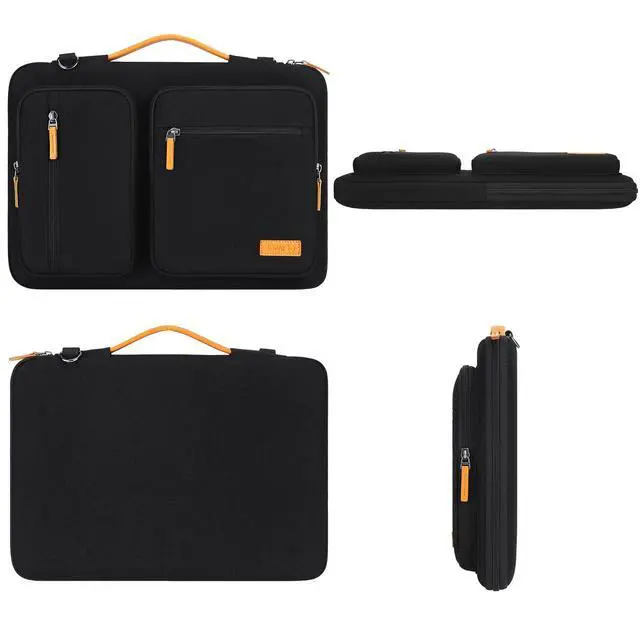 Alt view image 4 of 7 - 17 inch Laptop Sleeve Protective Case Cover Compatible with 17-17.3 inch HP Dell ASUS Lenovo Chromebook,Waterproof Computer Cases Bag with Handle,Black