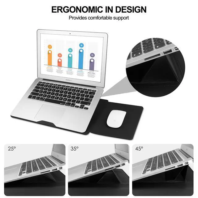 Alt view image 5 of 7 - 17.3 inch Laptop Sleeve Case for Essential 17/ TPN-I139_320M3AV(2023/2025)/Pavilion Envy 17,Compatible with IdeaPad/LG Gram/ASUS/Dell/ROG Strix/Acer 17''-17.3'' Laptop Bag, Black