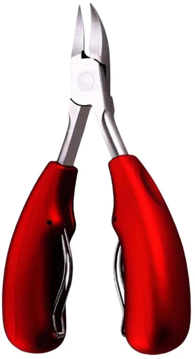 Main image of Professional Toenail Clippers for Thick & Ingrown Nails - Extra Sharp Curved Blade, Double Spring, Non-Slip Handle - Podiatrist Recommended for Men/Seniors with Hard/Thick Toenails (Silvery)