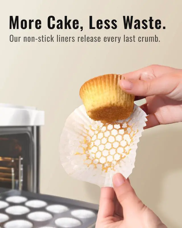 Alt view image 2 of 7 - 200pcs Standard Cupcake Liners for Baking, White Muffin Liners