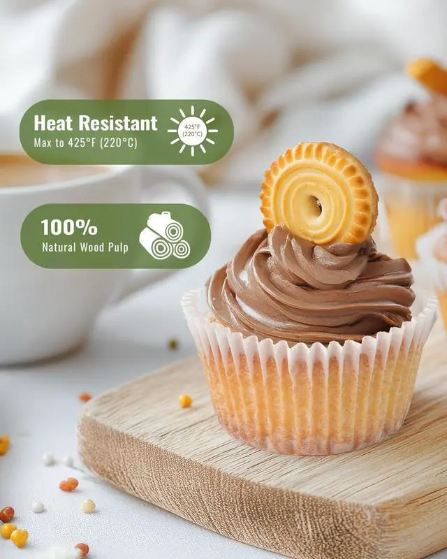 Alt view image 5 of 7 - 200pcs Standard Cupcake Liners for Baking, White Muffin Liners