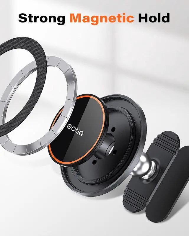 Alt view image 7 of 7 - for MagSafe Car Mount with 17 N54 Magnets, Dashboard Phone Holder