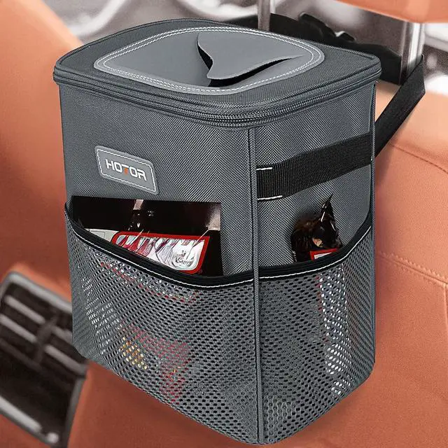 Main image of Car Trash Can, Compact Waterproof Organizer, Leak-Proof Bin, 2-Gallon