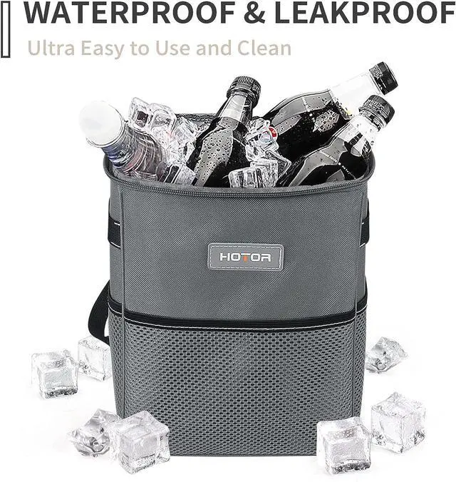 Alt view image 3 of 6 - Car Trash Can, Compact Waterproof Organizer, Leak-Proof Bin, 2-Gallon