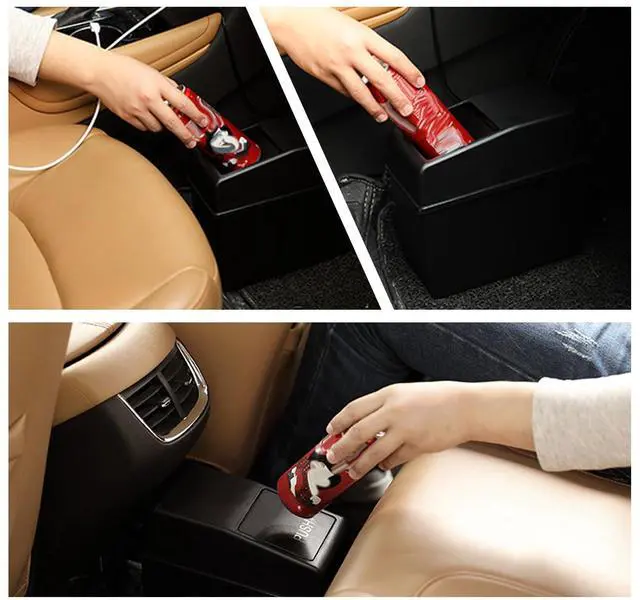 Alt view image 7 of 7 - Car Trash Can with Lid, Waterproof Odorless Multifunctional Storage Bins, Detachable Easy-to-Clean Organizers, Universal Portable Interior Storage Accessories for Cars Home Office (Black)