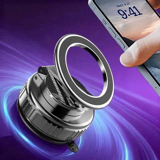 Main image of Magnetic Vacuum Car Phone Holder 360° Adjustable Foldable