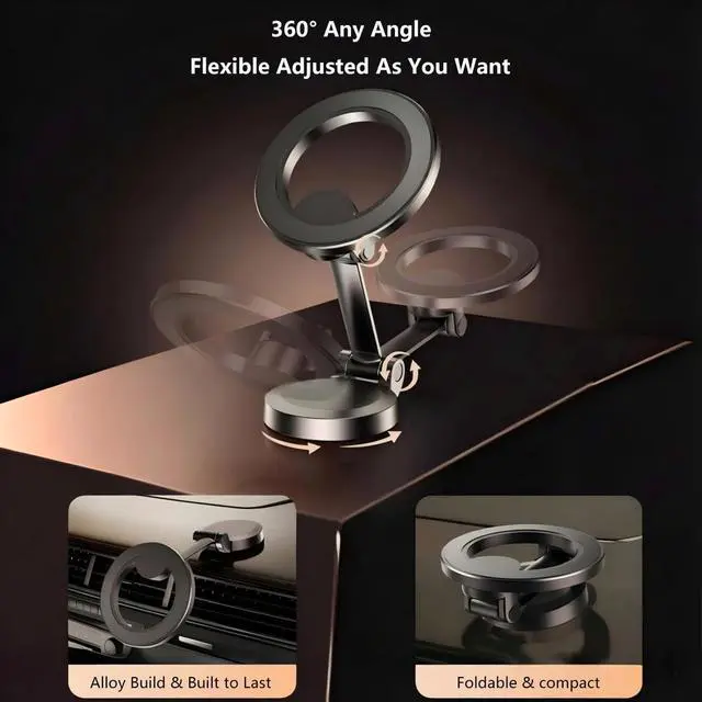 Alt view image 2 of 7 - for MagSafe Car Mount, Magnetic Phone Holder for Car Dashboard