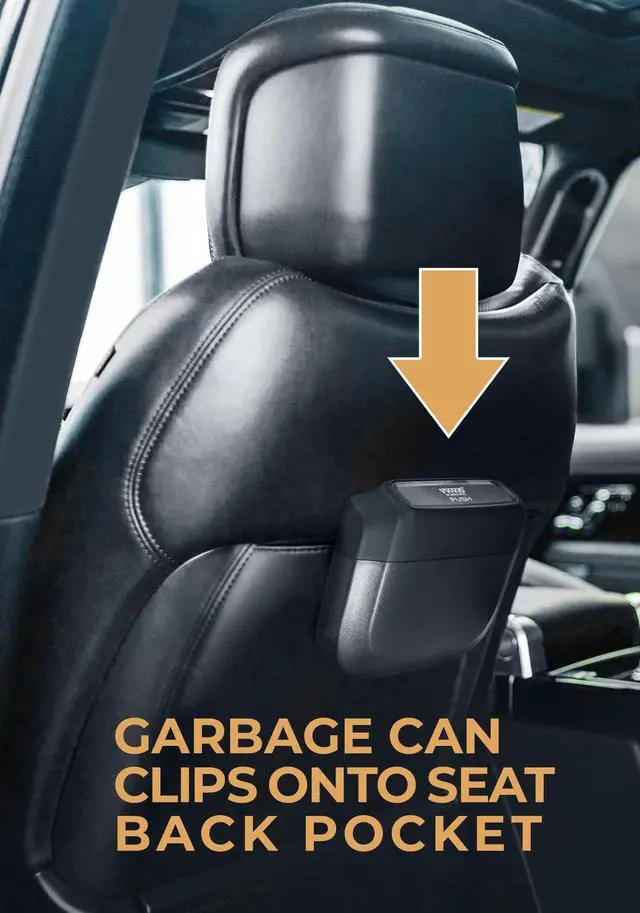 Alt view image 3 of 7 - Automotive Trash Can, Pack of 2, with 60 x Replacement Trash Bags, Clip onto Car Door, Seat Back Pocket, Or Free-Standing Home, Office