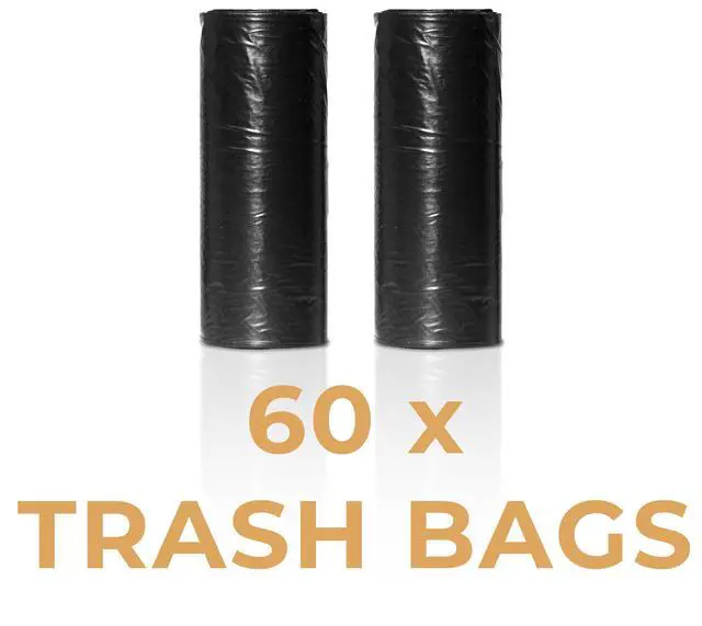 Alt view image 5 of 7 - Automotive Trash Can, Pack of 2, with 60 x Replacement Trash Bags, Clip onto Car Door, Seat Back Pocket, Or Free-Standing Home, Office
