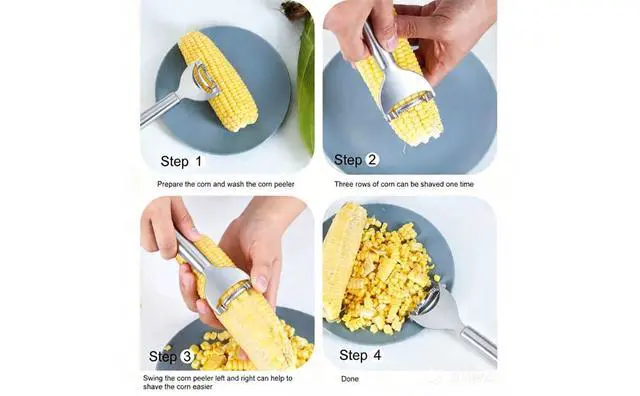 Alt view image 2 of 5 - Multi-Functional Kitchen Peeler Set: Potato, Carrot, Apple Peelers + Corn Remover, Orange Peeler Tool, Y Peeler for Veggie & Fruit (Color-2)