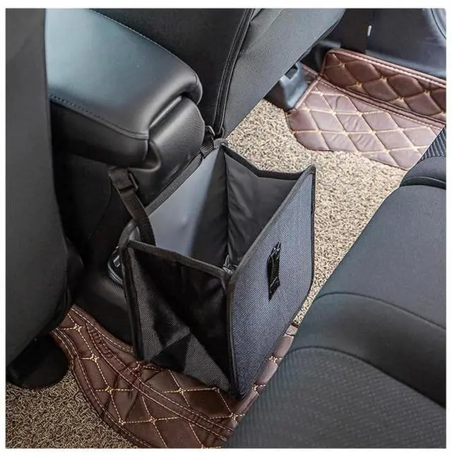 Main image of Car Trash Can, Oxford Cloth Foldable Auto Trash Bin Hanging, 1.85 Gallon Capacity Garbage Bag Organizer, Leak-Proof Waterproof Automotive Storage Container, Car Interior Accessories (Medium)