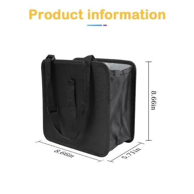Alt view image 3 of 7 - Car Trash Can, Oxford Cloth Foldable Auto Trash Bin Hanging, 1.85 Gallon Capacity Garbage Bag Organizer, Leak-Proof Waterproof Automotive Storage Container, Car Interior Accessories (Medium)