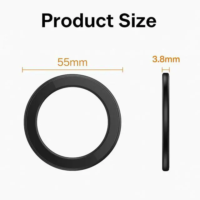 Alt view image 7 of 7 - Magnetic Phone Wall Mount Hands-Free Shower Mirror Holder & Car Sticker Stand, Compatible with iPhone 17 16 15 14 13 12 Pro Max Mini (Black)