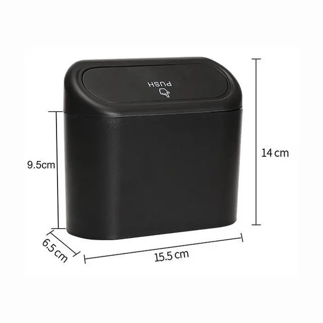 Alt view image 7 of 7 - Car Trash Can, 1.0 Liters, Plastic, Trash Can Set, Multi-Purpose, Easy to Install, Includes 75 Garbage Bags
