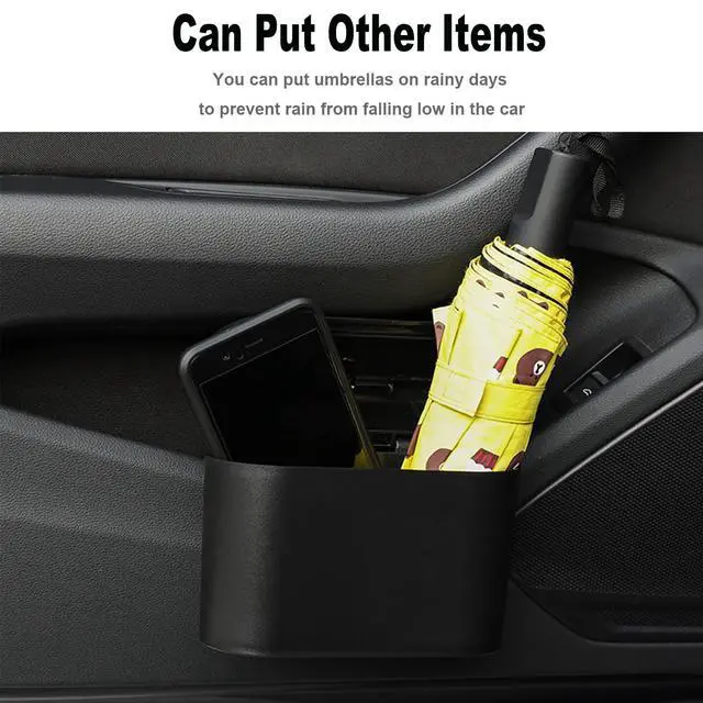 Alt view image 4 of 7 - Car Trash Can, 1.0 Liters, Plastic, Trash Can Set, Multi-Purpose, Easy to Install, Includes 75 Garbage Bags