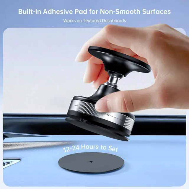 Alt view image 6 of 7 - Vacuum Magnetic Car Phone Holder/Mount/Stand with Ultra Strong Suction Cup, 360°Rotating Gym/Shower Cellphone Holder Fit for MagSafe iPhone 12/13/14/15/16 Pro Max & All Smartphones