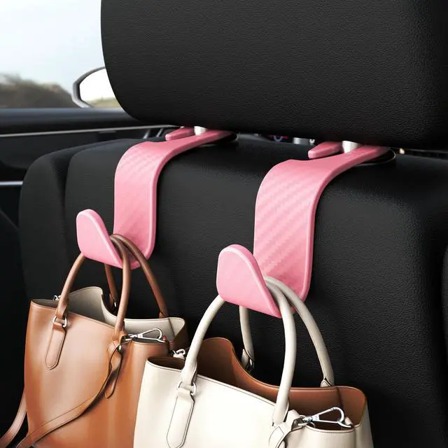 Alt view image 2 of 6 - 4-Pack Car Headrest Hooks Holds 55lbs Seat Storage Organizer for Bags