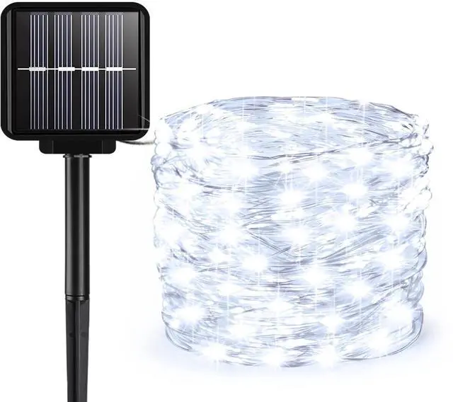 Main image of Solar String Lights Outdoor, 66 Feet 200 LEDs 8 Modes Solar Fairy Lights for Outside, Waterproof Outdoor Light for Patio Yard Christmas Tree Halloween Wedding Party Decorations, Cool White