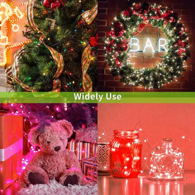 Alt view image 7 of 7 - Solar String Lights Outdoor, 66 Feet 200 LEDs 8 Modes Solar Fairy Lights for Outside, Waterproof Outdoor Light for Patio Yard Christmas Tree Halloween Wedding Party Decorations, Cool White