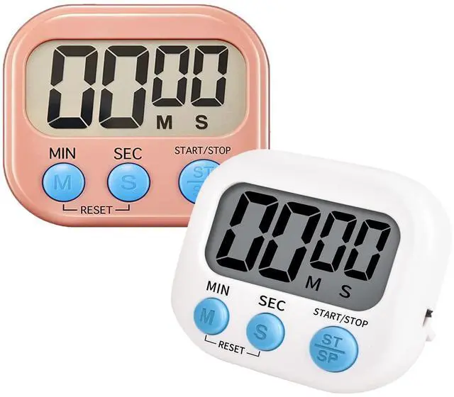 Main image of 2-Pack Digital Kitchen Timer for Cooking, Multi-Function Electronic Timer, Big Digits Loud Alarm Strong Magnetic Backing, Classroom Timers for Teachers 2-Piece