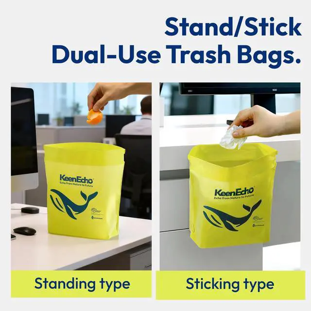 Alt view image 5 of 7 - Disposable Car Garbage Bin Bags, Vomit Trash Bags made with Recycled Plastic Bottles for Boat, Plane, Travel, Camping, Bedroom, Study Room, Office and Car, 20 pcs