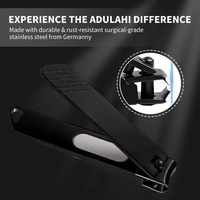 Alt view image 4 of 7 - Nail Clippers for Men & Women with Catcher No Splash, Self-Collecting Premium Steel Clippers for Fingernails & Toenails, Built-in Nail File, Ideal Gifts for Men, Stocking Stuffer Gift