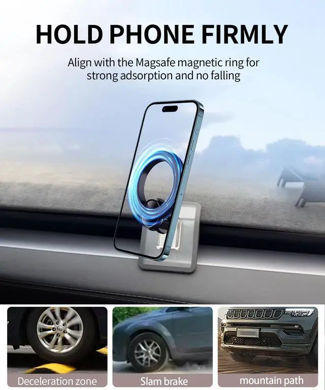 Alt view image 3 of 7 - Car Phone Holder for Tesla Model 3 2018-2023,Model Y 2020-2024 Accessories