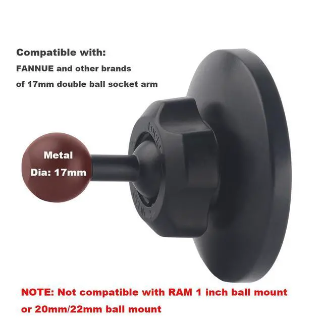 Alt view image 2 of 6 - Magnetic Cell Phone Holder Car Mount with 17mm Ball Extender for MagSafe for iPhone 16 15 14 13 12 Series, Other Phones (Upgraded 36PCS Magnets)