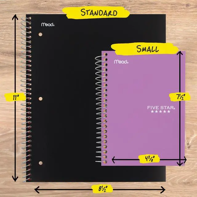 Alt view image 3 of 7 - Spiral Notebook, 1 Subject, College Ruled Paper, 4-3/8" x 7", Small Size, 80 Sheets, Fights Ink Bleed, Water Resistant Cover, Amethyst Purple (450048CF1-ECM)