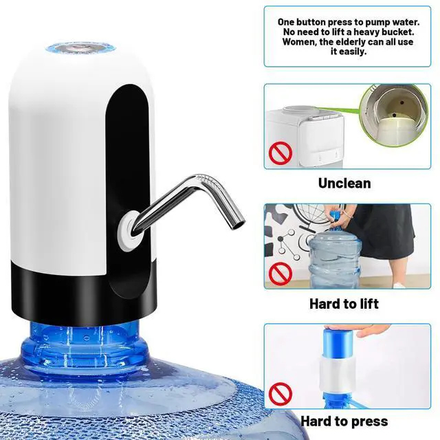 Alt view image 5 of 7 - 5 Gallon Water Dispenser,Portable USB Charging Water Bottle Pump | Water Jug Pump Water Dispenser for Home, Kitchen, Living Room, Office,Camping,Universal for 3-5 Gallon