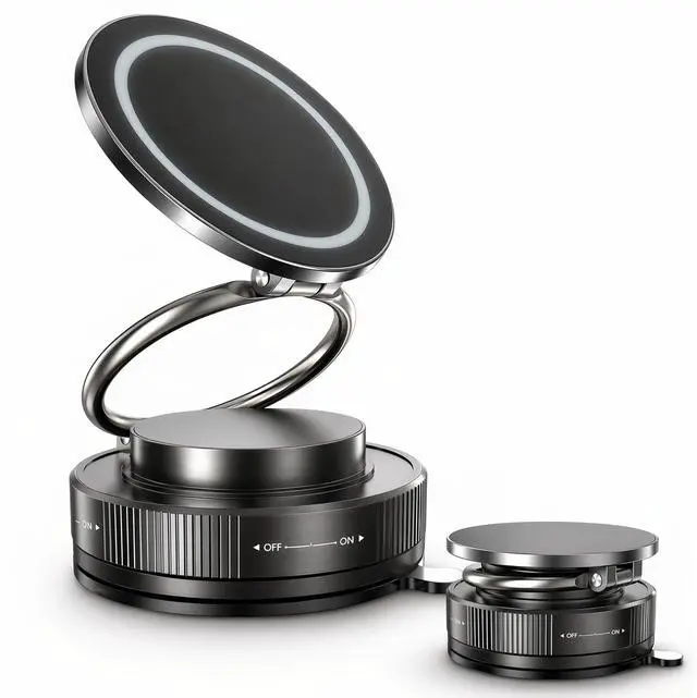 Main image of Car Mount, Magnetic Phone Holder with 360° Adjustable Arm & Twist-Lock Vacuum Suction, Strong Magnetic Phone Mount for Dashboard, Windshield, Mirror, Gym, Compatible with iPhone & Android