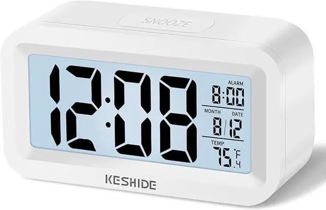 Main image of Travel Digital Alarm Clock,Battery Operated with Backlight, Indoor Temperature, Desk Small Clock,Snooze Model,12/24H Display for Bedrooms Heavy Sleepers Kids Travel Bathroom