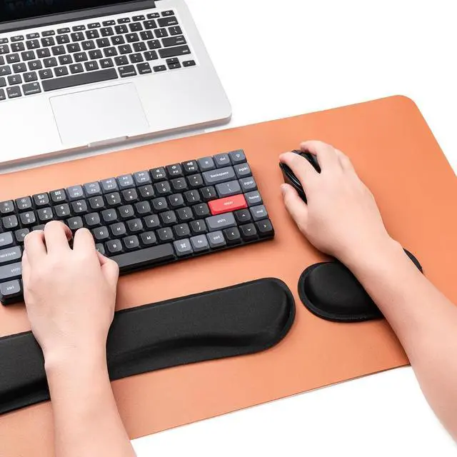 Alt view image 7 of 7 - Keyboard Wrist Rest,Ergonomic Wrist Rest,Superfine Fabric and Gel Memory Foam Wrist Pad for Computer Keyboard for Easy Typing & Pain Relief, Suitable for Office, Family, Outdoor, Black
