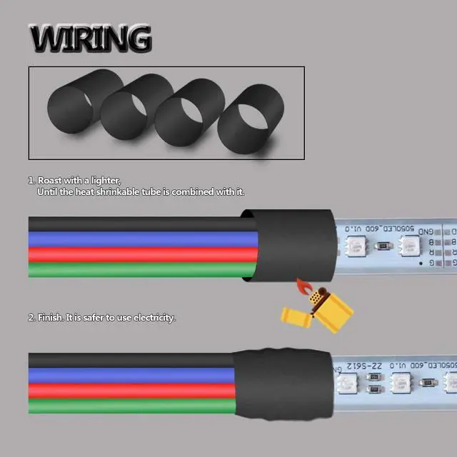 Alt view image 5 of 7 - 100ft RGB 4 Wire Conductor Cords 4PIN 22AWG Extension Cable LED Welding Wire Tinned Copper 22 Gauge ga for 3528 5050 RGB LED Strip
