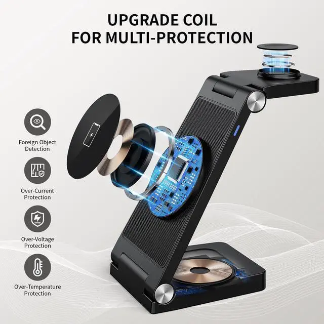 Alt view image 6 of 7 - 2026 Traveling Wireless Mag-Safe Fast Charging Station