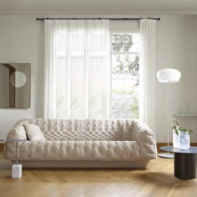 Alt view image 2 of 4 - Small Curtain Rods for Windows 30" to 45" 5/8 Inch Standard Decorative Black