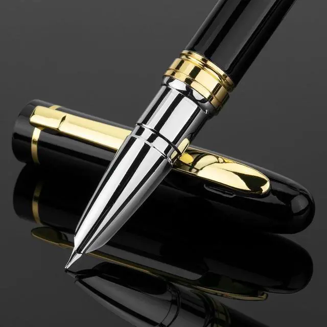 Main image of - Luxury Fountain Pen, Fine Nib, Black Fountain Pens for Writing | Luxury Pen,